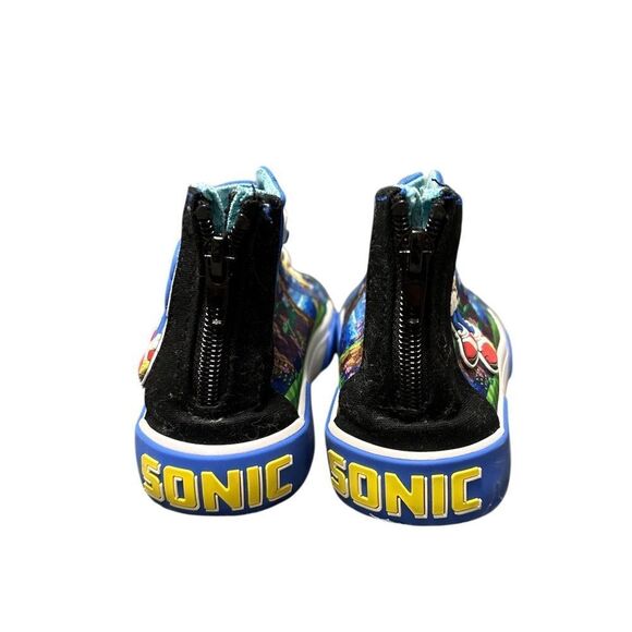 Boys size 13 sonic the hedgehog shoes with zipper back in fantastic condition - Picture 4 of 8